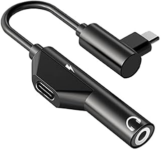 Onsolo USB C to 3.5mm Jack Headphone Aux Adapter Right Angle Digital Audio Earphone Adaptor Cable Cord Type C Earphone Converter for Huawei Pad Pro Pixel 7 6