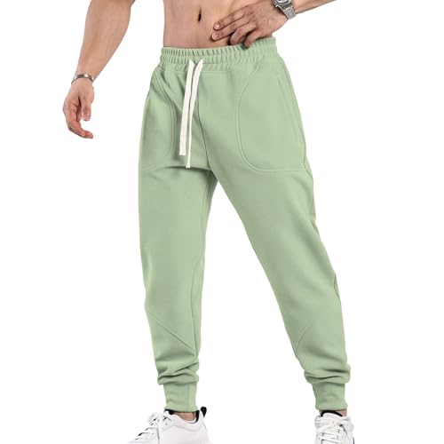 Men's Tapered Sweatpants Elastic Bottom Athletic Sweat Pants with Pockets, M-3XL