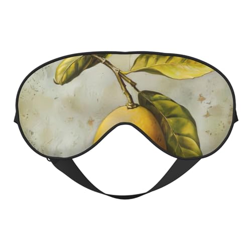 レモンフルーツプリント スリープアイマスク アウトドア 屋内 旅行 キャンプ 瞑想 ヨガ シフトワーク 通気性