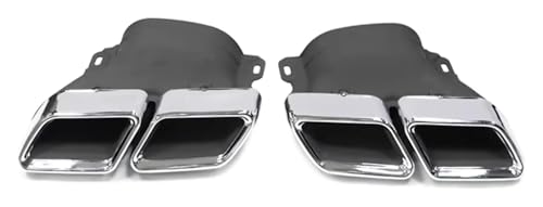 Embouts d'échappement quadruples pour Benz C200 C300 W205 look sport inox argent