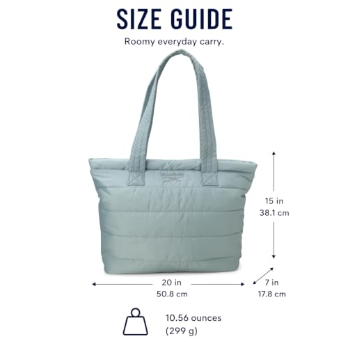 Image of Reebok Womens Tote Bag - Lightweight Carry On Puffer Quilted Tote Bag for Travel Work Travel and Daily Essentials