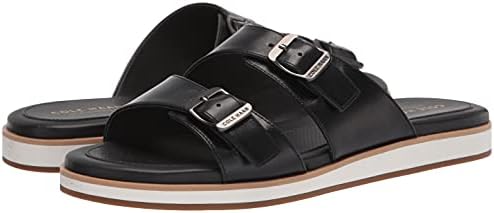 Cole Haan Women's Megan Buckle Slide Sandal, Black Leather, 11 | Image 6
