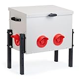 GVGBUK Metal Chicken Feeder with 4 Ports, 30 lbs Metal...