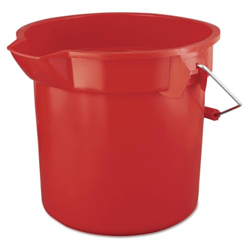 Rubbermaid Commercial Products BRUTE 3.5 Gallon Round Bucket Red Heavy-Duty Construction for Professional/Janitorial Cleaners