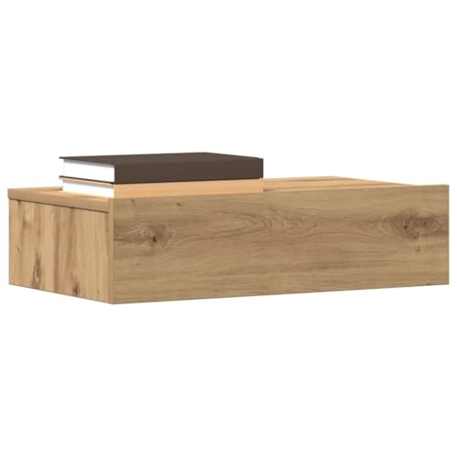 ShGaxin Mesita de Noche Madera de ingeniería Roble Artisan 60x35 cm, Mesillas De Noche Dormitorio, Mesa De Noche, Muebles Auxiliares, Mueble Habitacion, Muebles Dormitorio - 3329160