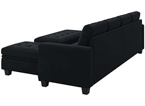 Belffin BF0028+O Velvet Convertible 4-Seat Sectional Sofa With Reversible Chaise L Shaped Sofa Couch Furniture Sets Sectional Couch thumb #8