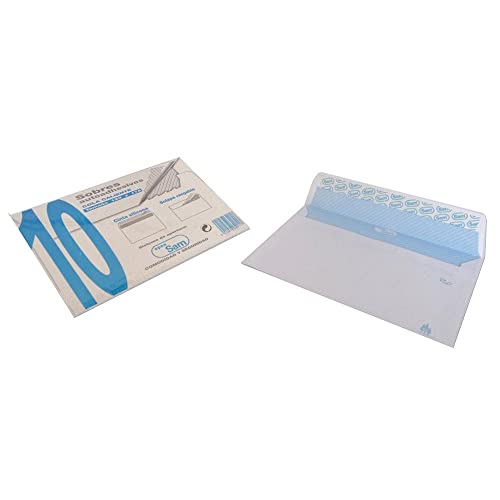 Enveloppes blanches 120 x 176 mm avec bande autocollante pour courriers format B6 - Lot de 10