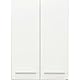 Pelipal Badezimmer Hängeschrank Quickset 380 in Weiß Glanz/Sanremo Eiche Terra Quer Nachbildung, 50 cm breit | Bad Wandschrank mit 2 Türen und 2 Einlegeböden