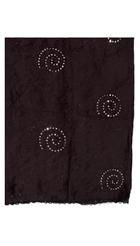 Image of LKC WOMEN'S SEQUENCE EMBROIDERED SELFDESIGN SOFT COTTON CHANDERI DUPATTA