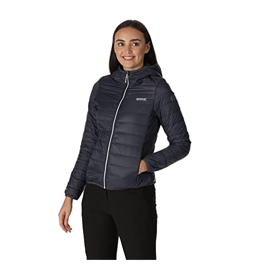 Regatta Damen Hillpack leichte Steppjacke mit Kapuze RWN239 38 anthrazit