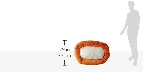 Miniatura 7 de Cama para perro de 32 pulgadas Orange Villa Collection Sherpa Bagel