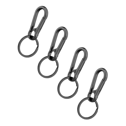 Yxvyxymyxxg 4 Pack Heavy Duty Mini Carabiner Keychains Secure Locking Key Rings Clips for Gym Backpacks Keys Outdoor Gear Compact Organizer Men Women Daily Use