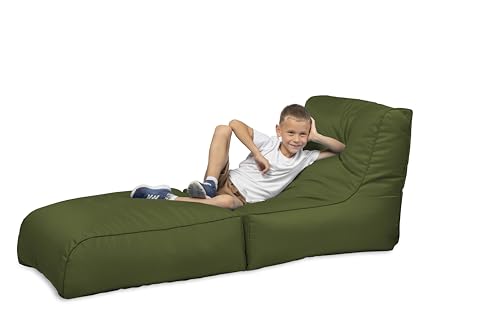 chilly pilley® Pouf Pliable pour s'asseoir et s'allonger 2 en 1 - avec Remplissage EPS - Pouf géant - Enfants et Adultes - Coussin de Chaise Longue...