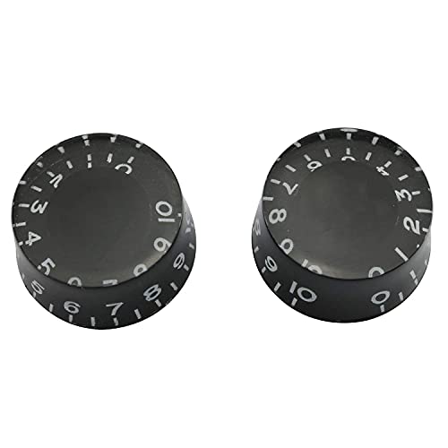 Taodan 2Pcs Black Guitar Knobs Speed Control Volume Tone Knob For Electric Guitar Replacement Parts #TOP25