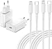 Produktbild 4 Pack Schnellladegerät für 20W USB C Ladegerät mit iPhone Ladekabel 2M,Netzstecker,schnellladekabel, Netzteil,Ladeadapter für iPhone 14 Pro Max 13 Pro 12 11 SE XS Max XR X 8P iPad