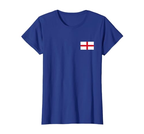 England Flag Saint George's Cross English T-Shirt, Women, Royal Blue, X-Small