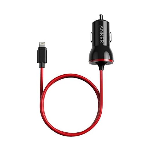 iPhone Car Charger, Anker 12W 5V Lightning Car Charger [Mfi-Certified], PowerDrive Car Charger with 3ft Apple Certified Cable, for iPhone XS/Max/XR/X/8/7/6/Plus, iPad Pro/Air 2/Mini, and More