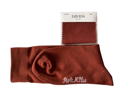 Triple M Plus Solid Burnt orange Mens Mid-Calf dress socks2