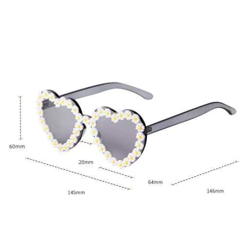 Lunettes de soleil multicolores incrustées de fleurs protection mode