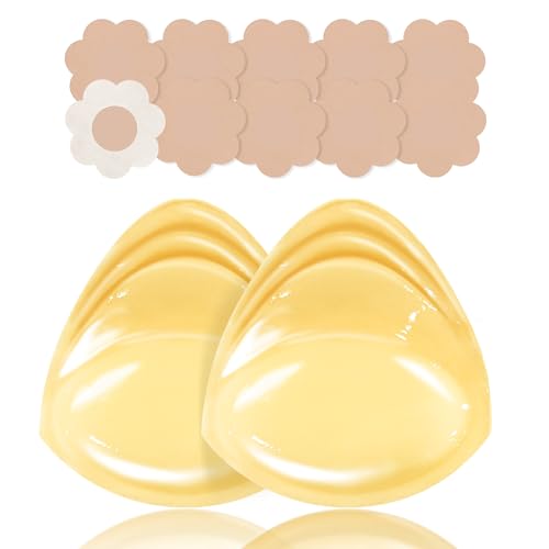 Double Sided Sticky Bra Push up, Ultra Invisible Lift Bra Inserts Push up Sticky Bra Pads Inserts,Reusable Boob Insert
