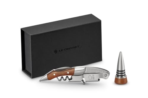 Le Creuset Waiters Corkscrew and Stopper Gift Set GS 190 Plastic Wood 59814012209561