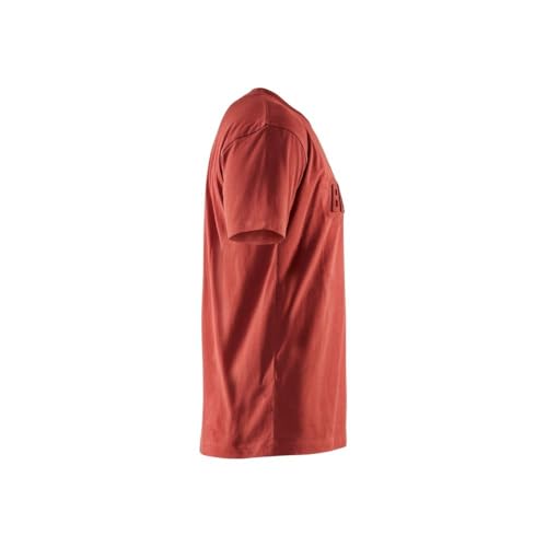 T-shirt Blaklader imprimé 3D L rouge brique en coton premium