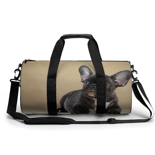 Sac de sport gym bouledogue noir 45x23x23cm