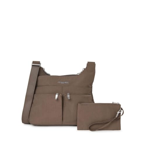 Image of Baggallini Crossbody Travel Bag 11x8.5 Lightweight Water-resistant Nylon Handbag
