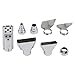 8 Pcs Heat Nozzle Attachments, 35-42mm Stainless Steel Heat Nozzles Kits Shrink Wrap Hot Air Nozzle Accessories Tools Kit