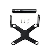 Soporte para Teléfono Móvil Y GPS para Motocicleta para Royal Enfield Himalayan 450 (2024-2025) De Aluminio CNC para Barra Transversal Teléfono Adaptador Navegación(Negro 1,22 mm)