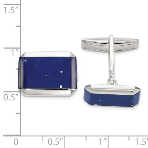 Mancuernillas rectangulares de plata 925 y lapis miniatura 2