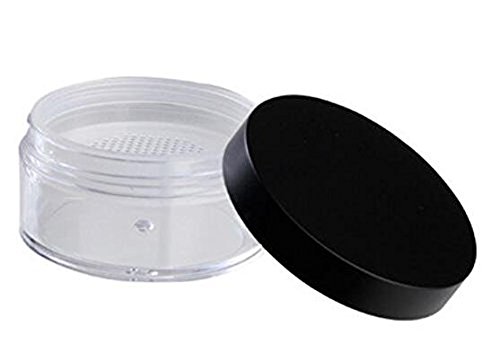 Teensery 2 Pcs 50G 50ml Plastic Empty Powder Puff Case Face Powder Blusher Makeup Cosmetic Jars Containers With Sifter Lids2