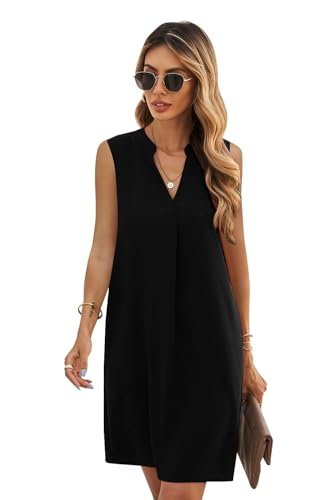 ANFTFH Women's Sleeveless Dresses 2025 V Neck Casual Trendy Dresses（S-2XL）2