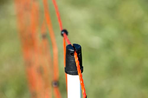 horizont Schafzaun 50m lang, 90cm hoch, Schafnetz 14 Pfähle elektrisch mit Doppelspitze, oranger Weidezaun für Schafe… – Bild 8