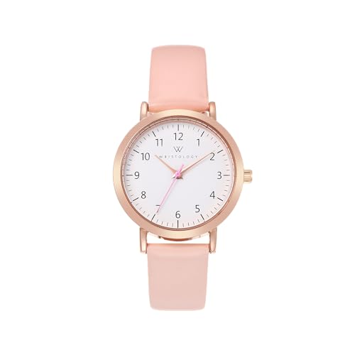 Wristology Mini Easy Change Band Numbers Watch - Interchangeable Genuine Leather Strap - Read Petite Small Size Analog Nurse Watch with Second Hand for Women, Men, Nurses, Teachers OM086 by Wristology - Used condition - US$28.37