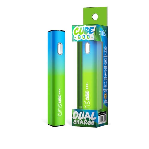 Airistech Airis Cube cbd�d�q�^�o�R�{�� 650mAh/900mAh�o�b�e���[ 510�X���b�h�Ή� 2�[�d�|�[�g CBD���b�N�X CBD���L�b�h �y���^ �x�C�v ���F�|���C�U�[ �j�R�`���Ȃ����L�b�h�Ȃ� ((900mah�Aapple 
