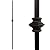 Railing Spindles (10-Pack) Hollow Single Knuckle Stair Balusters - Satin Black Iron Balusters 1/2" x 44" Tall - Stair Parts Metal Balusters
