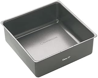 MasterClass 25 cm Deep Cake Tin with PFOA Non Stick and Loose Bottom, 1 mm Carbon Steel, 10 Inch Square Pan