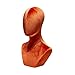 Qtueop Wig Head Mannequin Head Multipurpose Wig Display Holder Hat Display Stand for Headdress Headband Headphone Glasses Home, Orange
