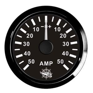 Osculati Amperometro con Shunt 50 A Nero/nera (Ammeter w/Shunt 50 A Black/Black)
