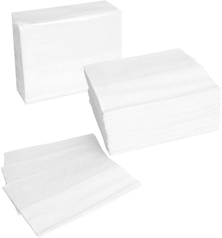 profix® Wischtuch escon white, Zellstoff/Textilfaservlies, Zickzackfalzung, 10 x 50 Tücher, 30 x 38 cm, weiß (500 Stück), Sie erhalten 1 Karton á 500 Stück