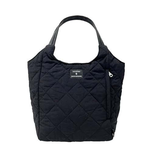 [ルートート] 仕切り付き はっ水加工 キルティング 大容量 自立 トートバッグ LT ラウンド パルーティQuilt ROUND レディース 01 ブラックのサムネイル