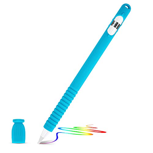 TICARVE Étui de protection pour Apple Pencil 1ème génération avec accessoires pour stylo iPencil Compatible avec iPad Pro 9.7"/10.5" /12.9" Bleu ciel Cover