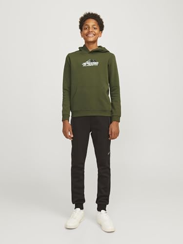Sweatshirt à capuche garçon vert Cypress JCOMOUNTAIN JACK&JONES JUNIOR pull ado