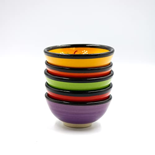 Generic Ali Mini Small Ceramic Bowl Colorful Dipping Sauce Bowl Set Of 5 Fruit Bowl Breakfast Cup Olive Cheese Jam Tomato Chips Bbq Ketchup Nut Bowl 3.14 Inches Diameter Colorful thumb #1