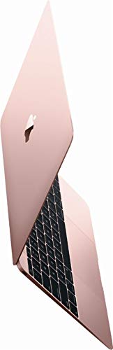 Apple 12 Inch MacBook Laptop (Retina Display, 1.2GHz Intel Core m3 Dual Core Processor, 8GB RAM, 256GB SSD Storage, Intel HD Graphics, Mac OS) Rose Gold, MNYM2LL/A
