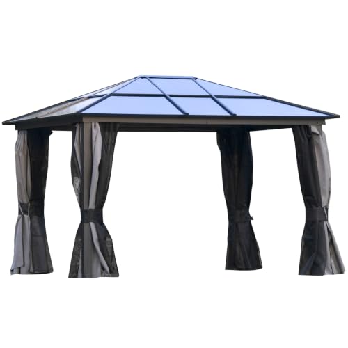Outsunny Luxus Pavillon Gartenpavillon Gartenzelt Alu Partyzelt...
