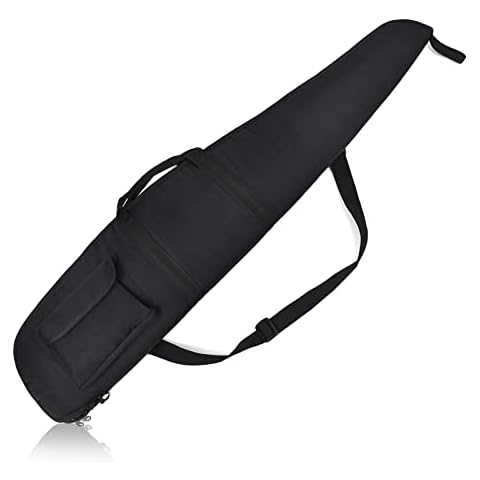 AUMTISC Soft Rifle Case, Shotgun Carrying Bag, Gun Cases for Scoped Rifles with Adjustable Shoulder Sling and Pocket, Black 48 Cover
