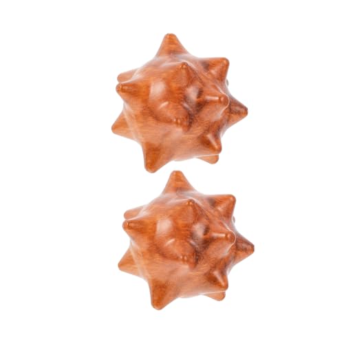 FRCOLOR Set of 2 Hand Massage Balls Health Handballs Plastic Material for Hand Muscle Relaxation and Stretching Reflex