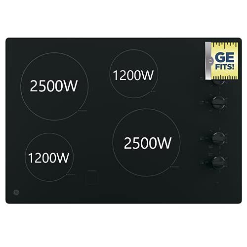 Buy GE JP3030DJBB 30 Inch Smoothtop Electric Cooktop with 4 Radiant